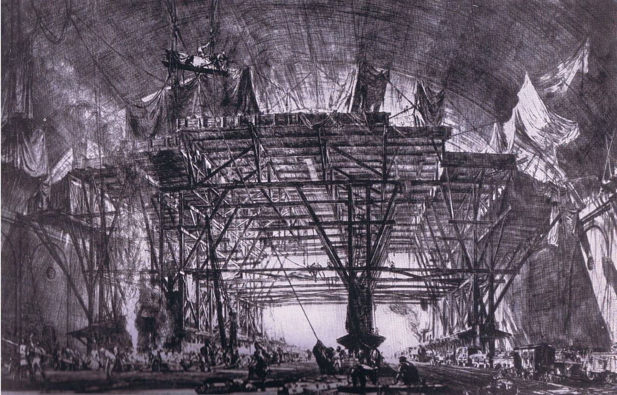 The Great Gantry, Bibbys Annual af David Muirhead (after) Bone