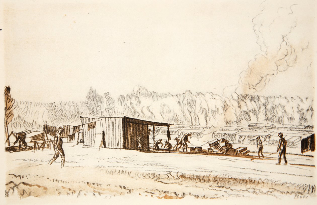 Et køkken i marken, illustration fra 
