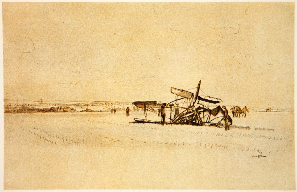 Et flyvemaskinevrag nær Albert, illustration fra 