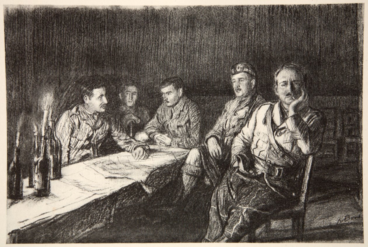 Gordon Highlander officersmesse, illustration fra 