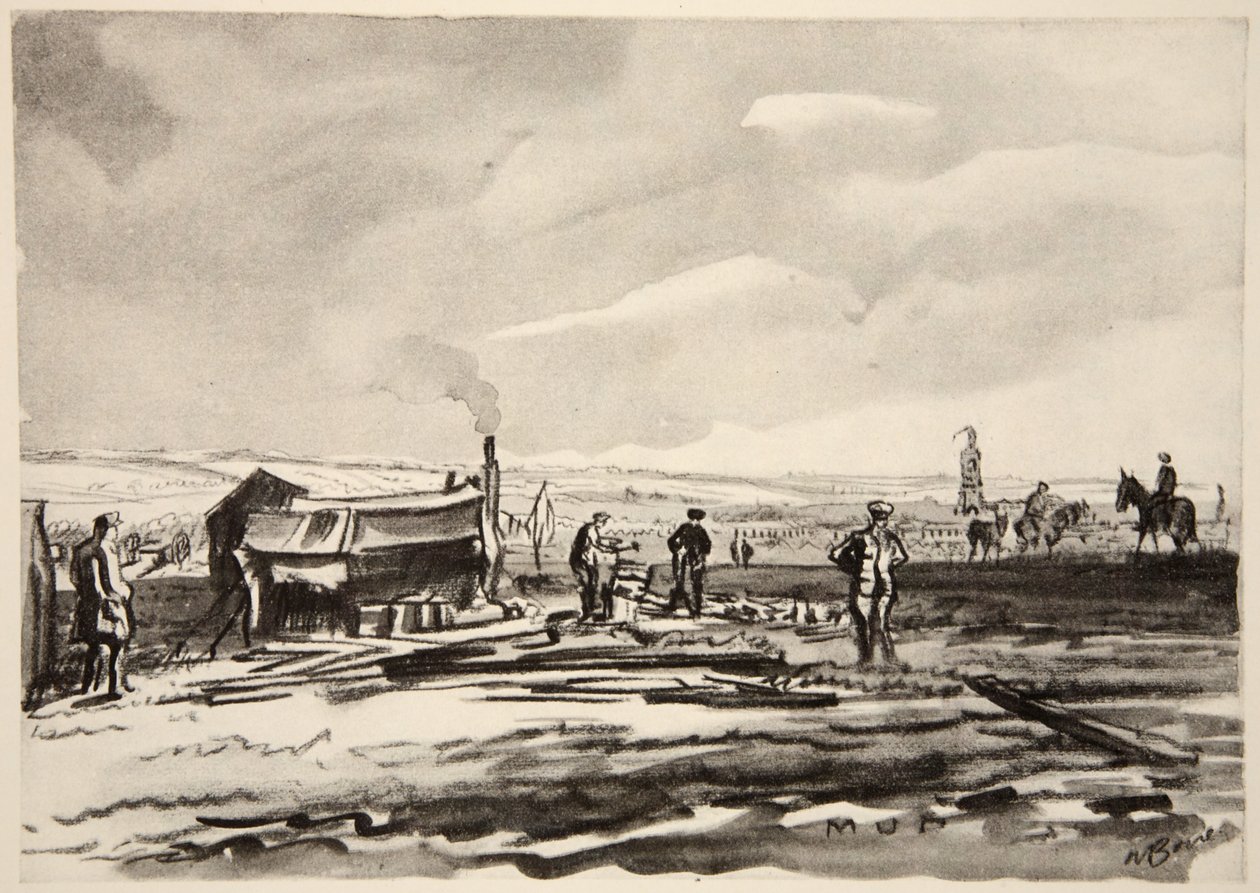 På Somme: Mudder, illustration fra 