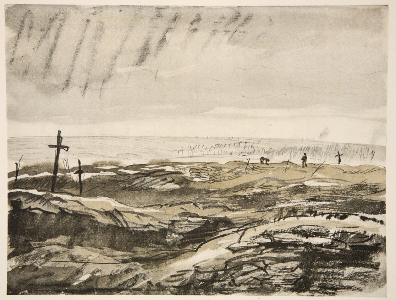 På Somme: i det gamle ingenmandsland, illustration fra 