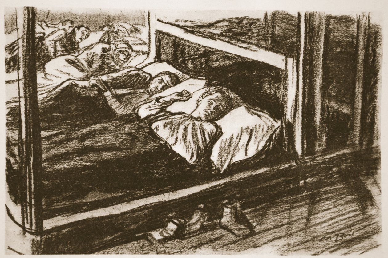 Sovende sårede fra Somme, illustration fra 