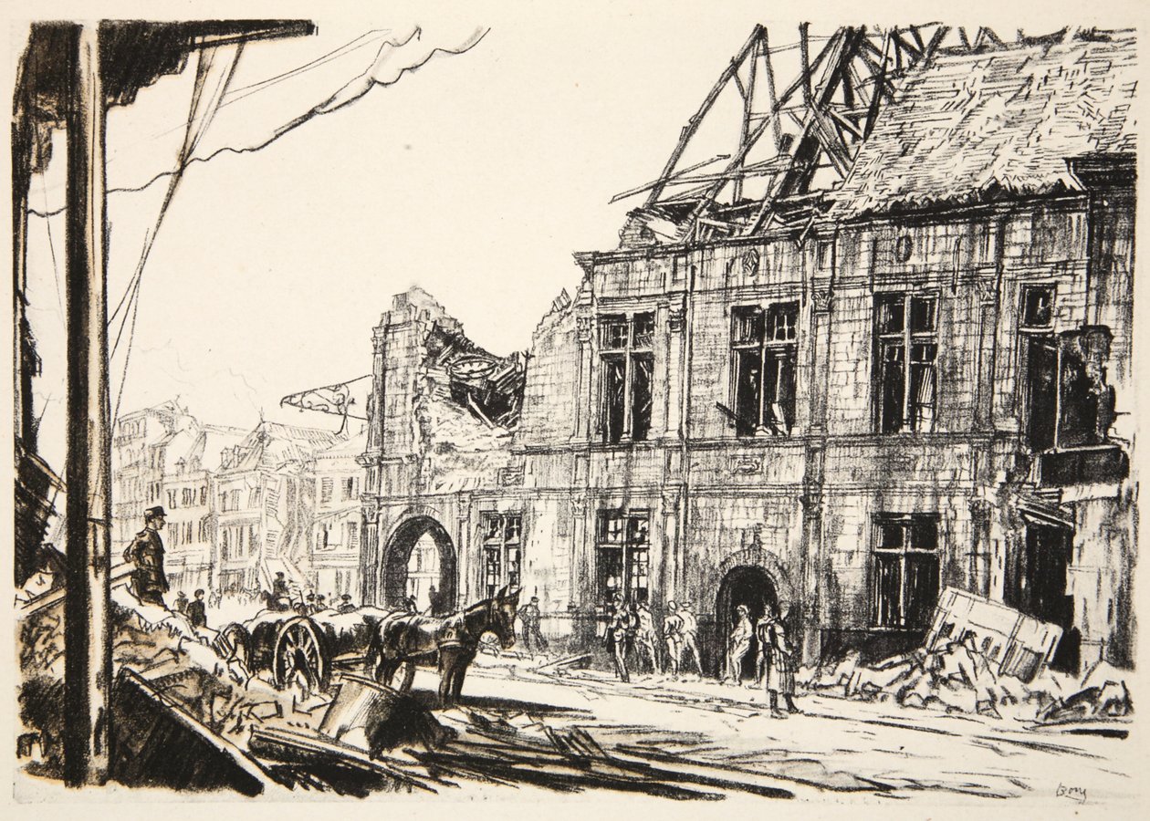 Rådhuset i Peronne, illustration fra 