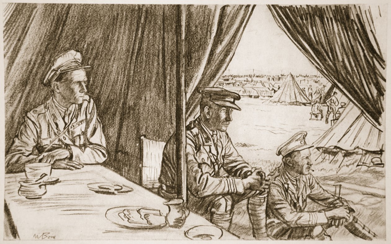 Venter på de sårede, illustration fra 
