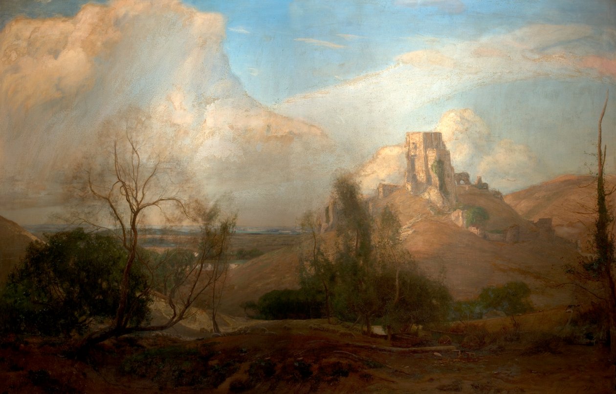 Længe efter, Corfe Castle, Dorset, 1894 af David Murray