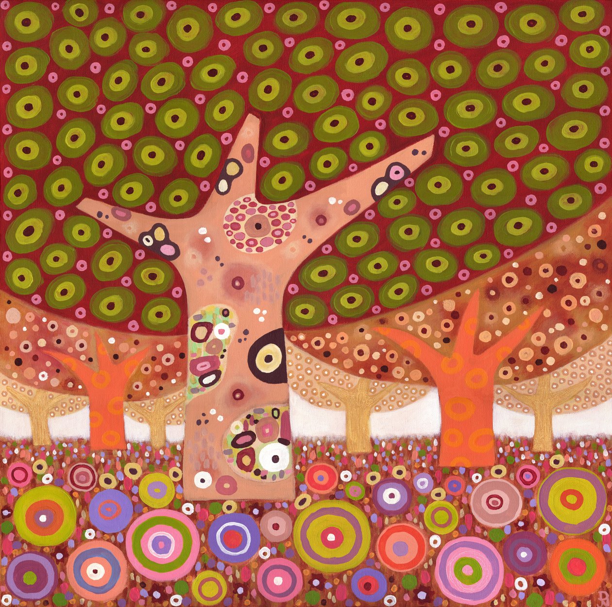 Frogspawn trees, 2010 (akryl på lærred) af David Newton