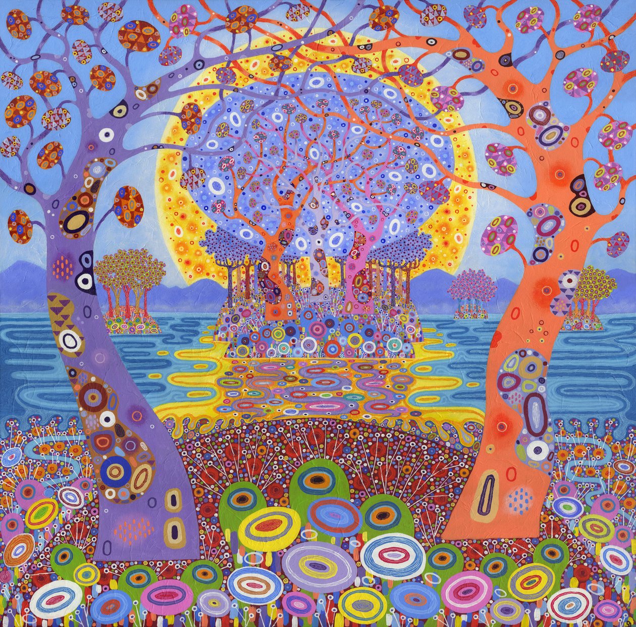 Return To The Welcome Hills, 2014 (akryl på lærred) af David Newton