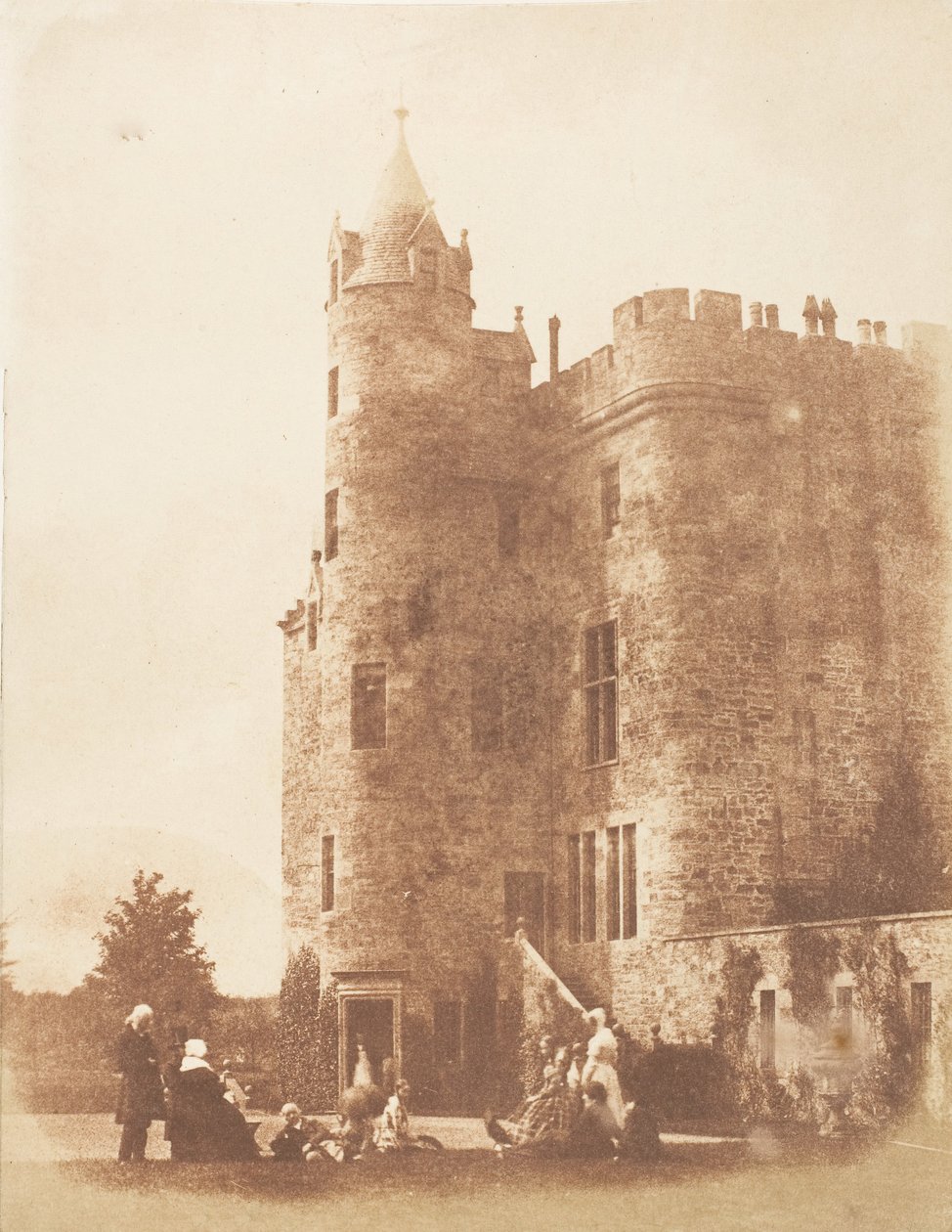 Bonaly Towers, 1843-47. Skabere: David Octavius Hill, Robert Adamson, Hill & Adamson. af Hill and Adamson