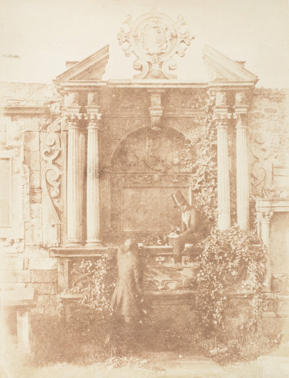 Edinburgh. Gråbrødrenes Kirkegård, 1843-47. Skabere: David Octavius Hill, Robert Adamson, Hill & Adamson. af Hill and Adamson