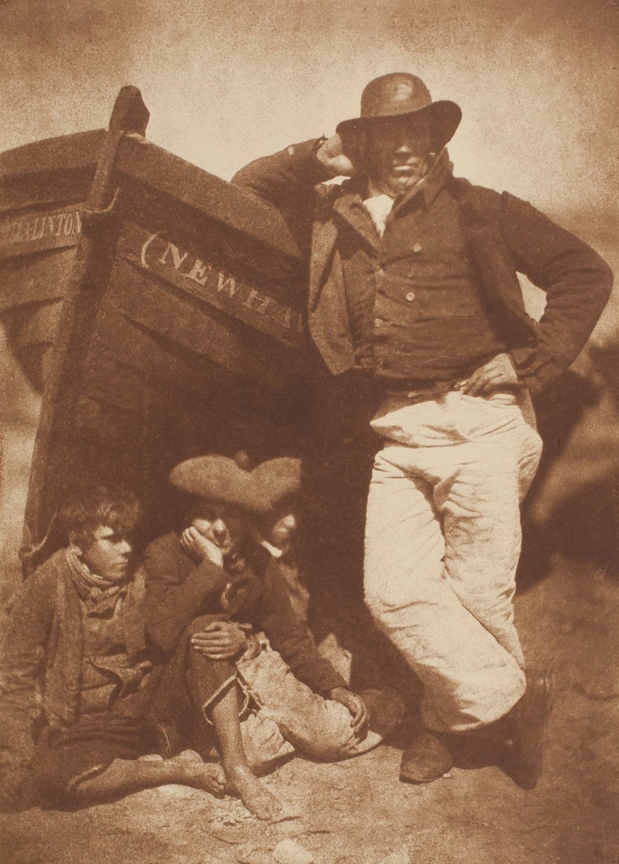 James Linton and Three Boys, Newhaven, 184347, trykt ca. 1916. Skabere: David Octavius Hill, Robert Adamson, Hill & Adamson. af Hill and Adamson