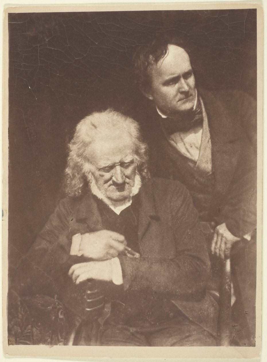 Portræt af to mænd John Henning og Alexander Handyside Ritchie, ca. 1845, trykt 18901900. Skabere: David Octavius Hill, Robert Adamson, Hill & Adamson. af Hill and Adamson