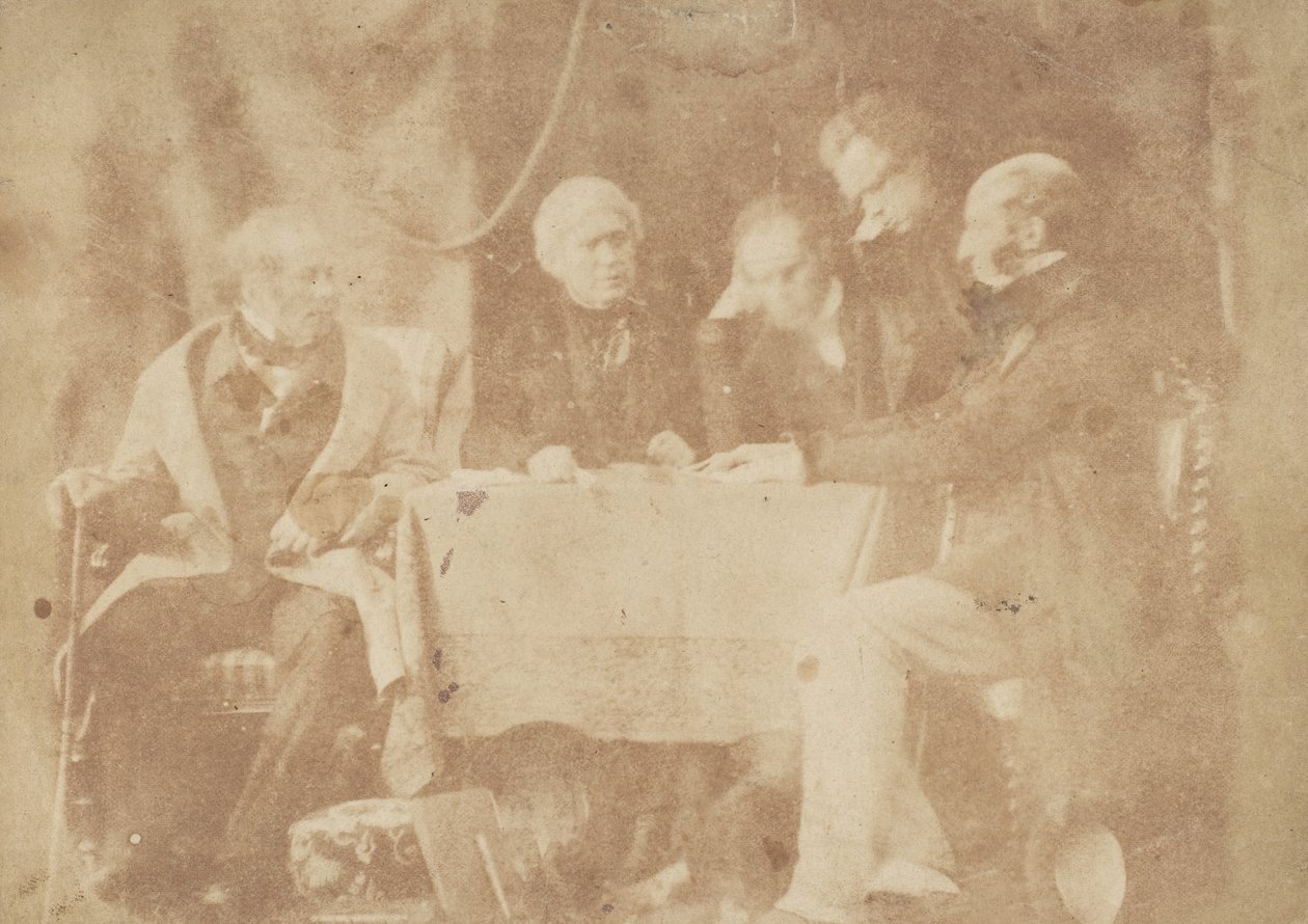 Sir David Brewster, Earle Monteith, Dr. Welsh & Two Others, 1843-47. Skabere: David Octavius Hill, Robert Adamson, Hill & Adamson. af Hill and Adamson