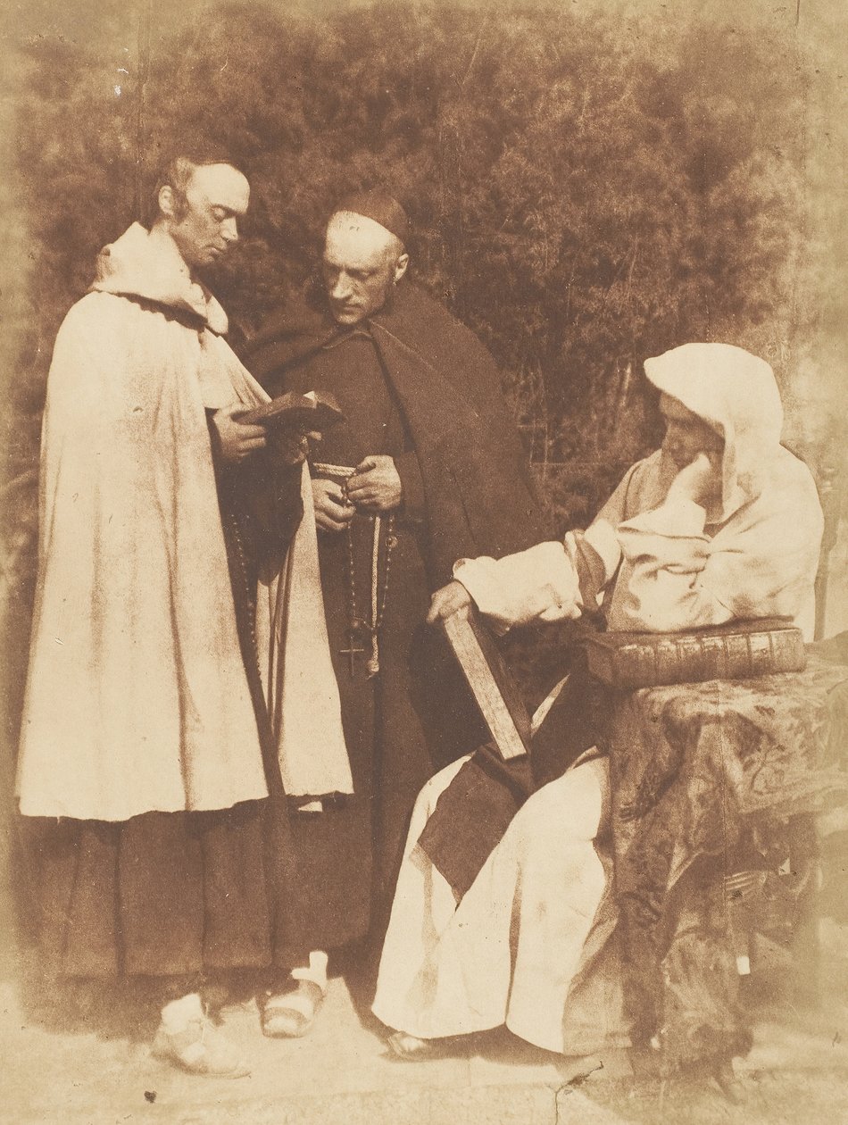 William Borthwick Johnstone, William Leighton Leitch og David Scott som The Monks of K..., 1843-47. Skabere: David Octavius Hill, Robert Adamson, Hill & Adamson. af Hill and Adamson