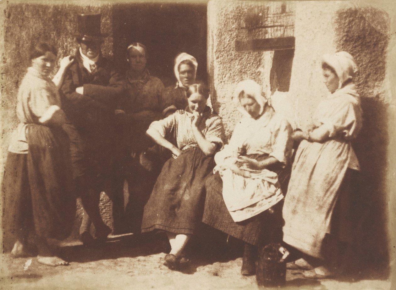 En dør til en lodshytte i Newhaven, 1845 (foto) af David Octavius Hill