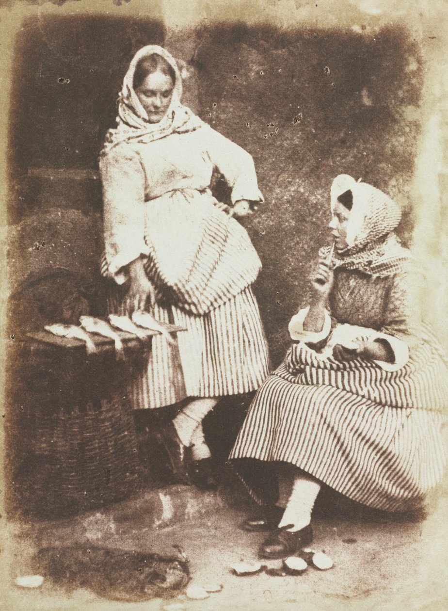 Newhaven Fishwives, Jeanie Wilson og Annie Linton, 1845. af David Octavius Hill