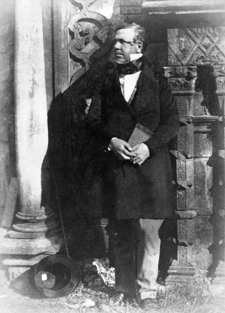 Portræt af David Roberts, R.A., pub. 1844 (kalotype fotografisk tryk) af David Octavius Hill