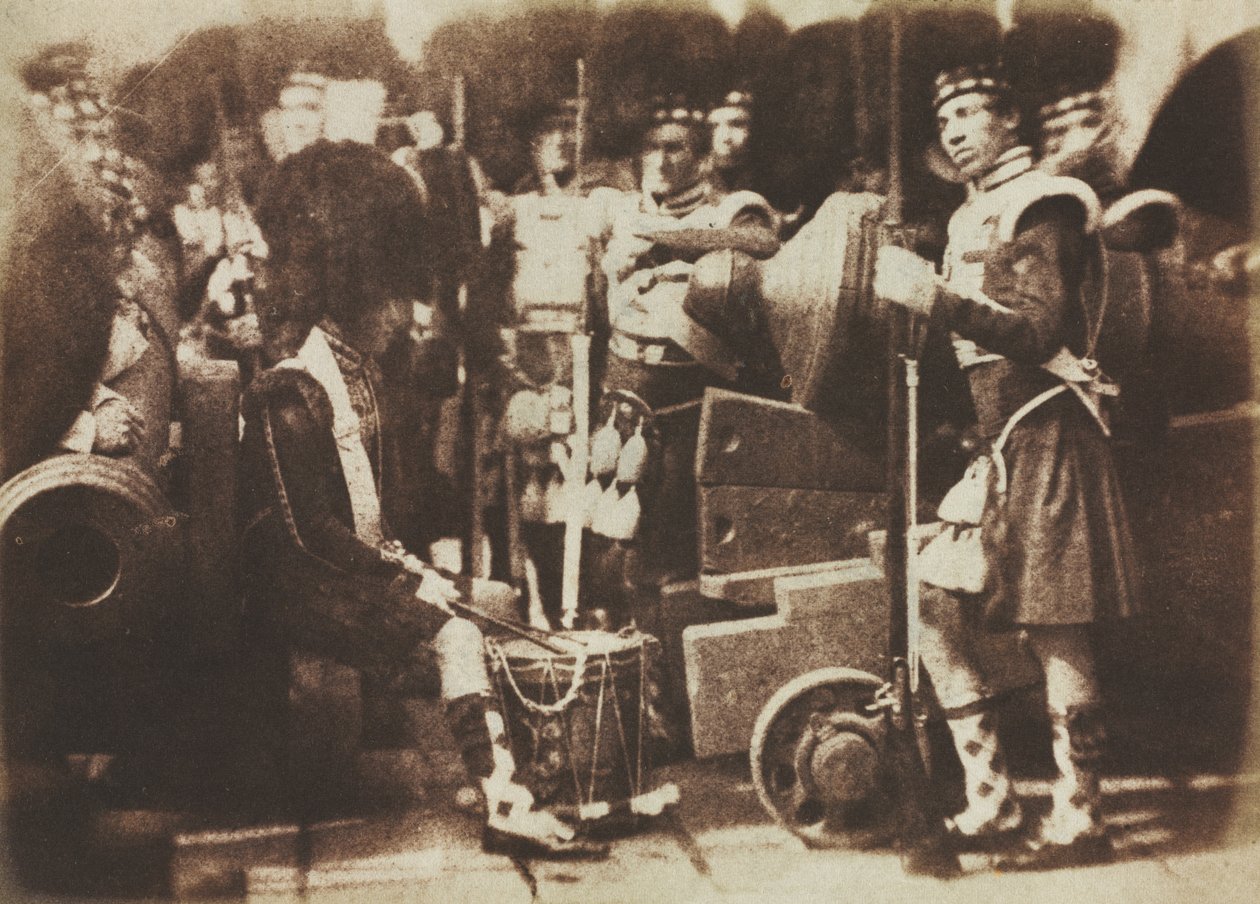 Skotske vagter ved Edinburgh Castle af David Octavius Hill