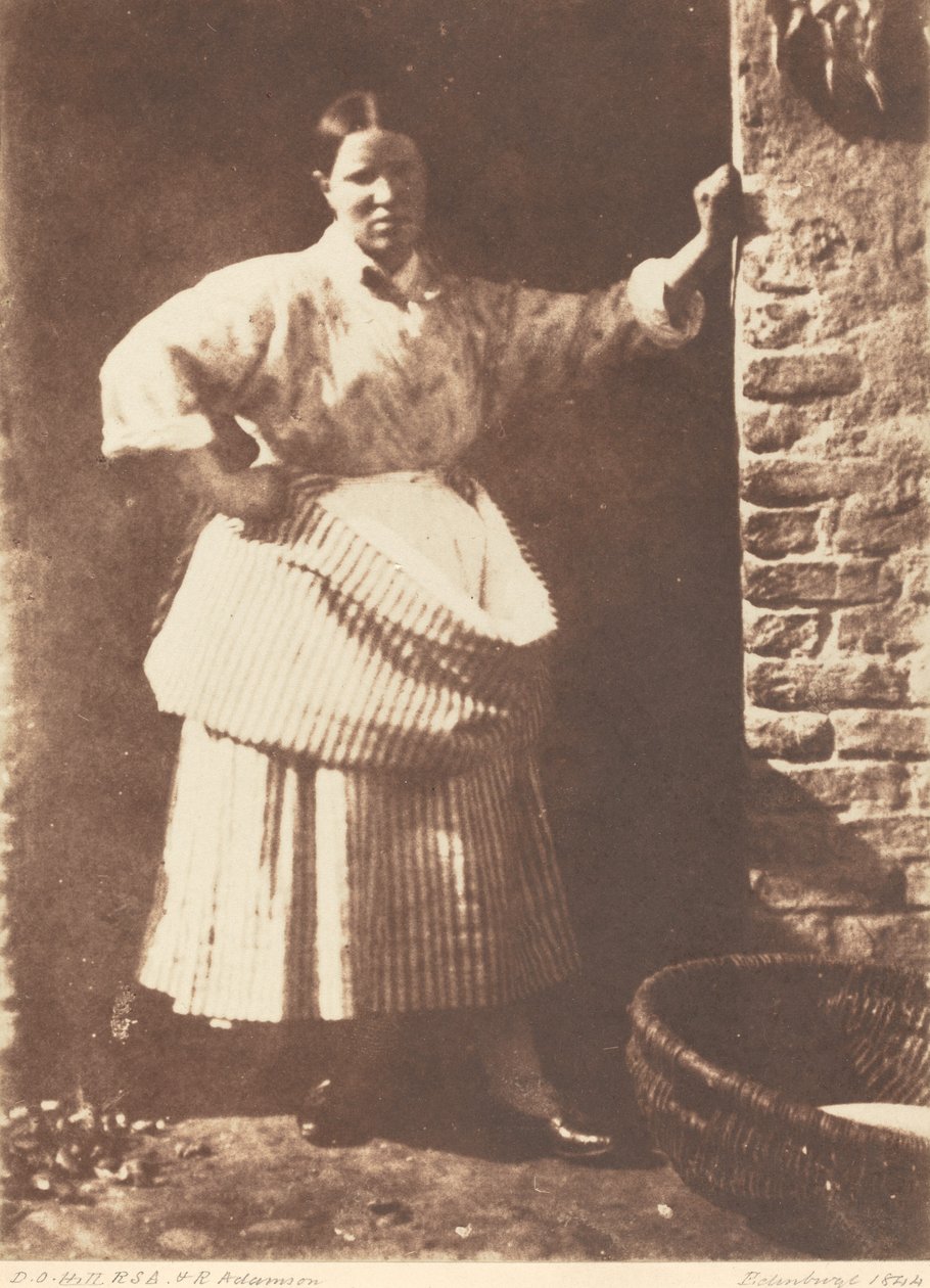 En Newhaven Fisherwoman af David Octavius Hill and Robert Adamson