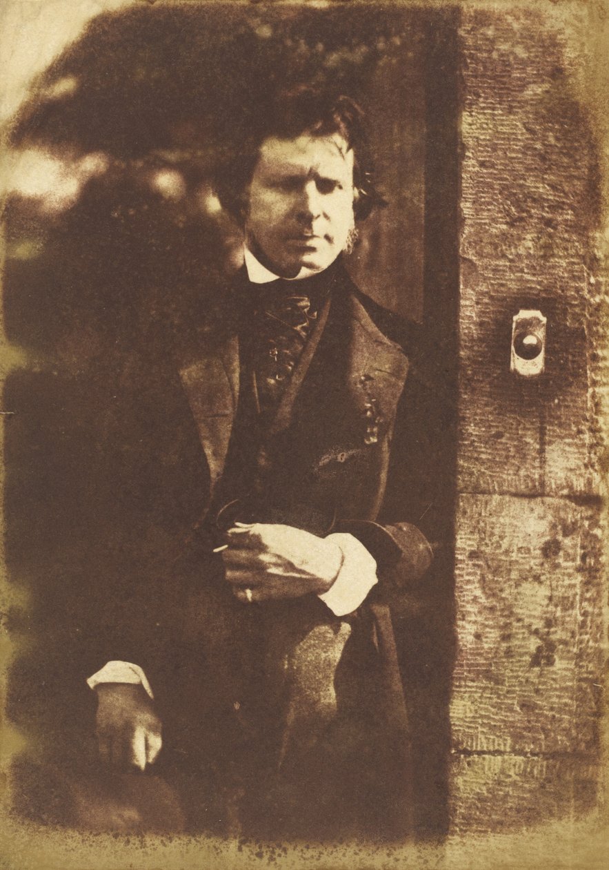 David Octavius Hill ved porten til Rock House, Edinburgh af David Octavius Hill and Robert Adamson