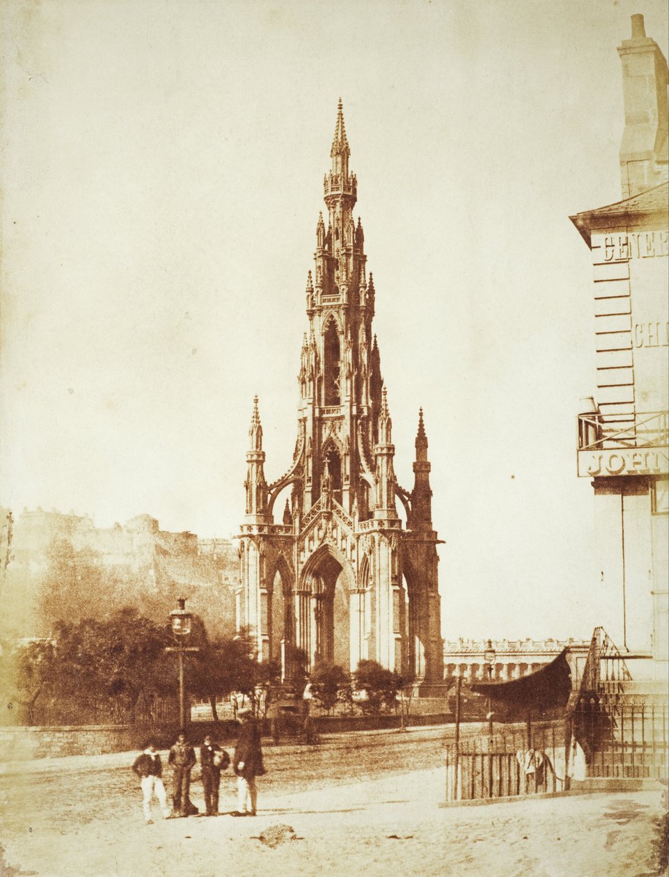 Scott -monumentet, Edinburgh af David Octavius Hill and Robert Adamson