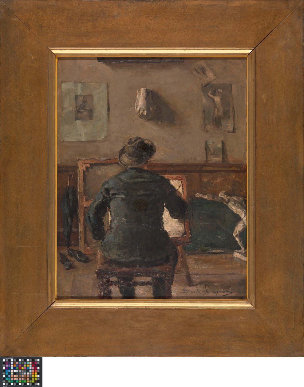 Kunstneren i sit atelier af David Oyens