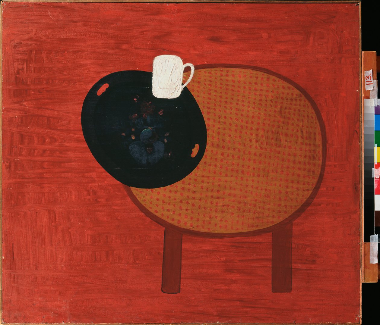 Rouge et blanc (rød og hvid) - Maleri af David Petrovich Sterenberg (1881-1948), olie på lærred, ca. 1920 - Russisk kunst, 20. århundredes avantgarde, stilleben - Far Eastern Art Museum, Khabarovsk (Rusland) af David Petrovich Sterenberg