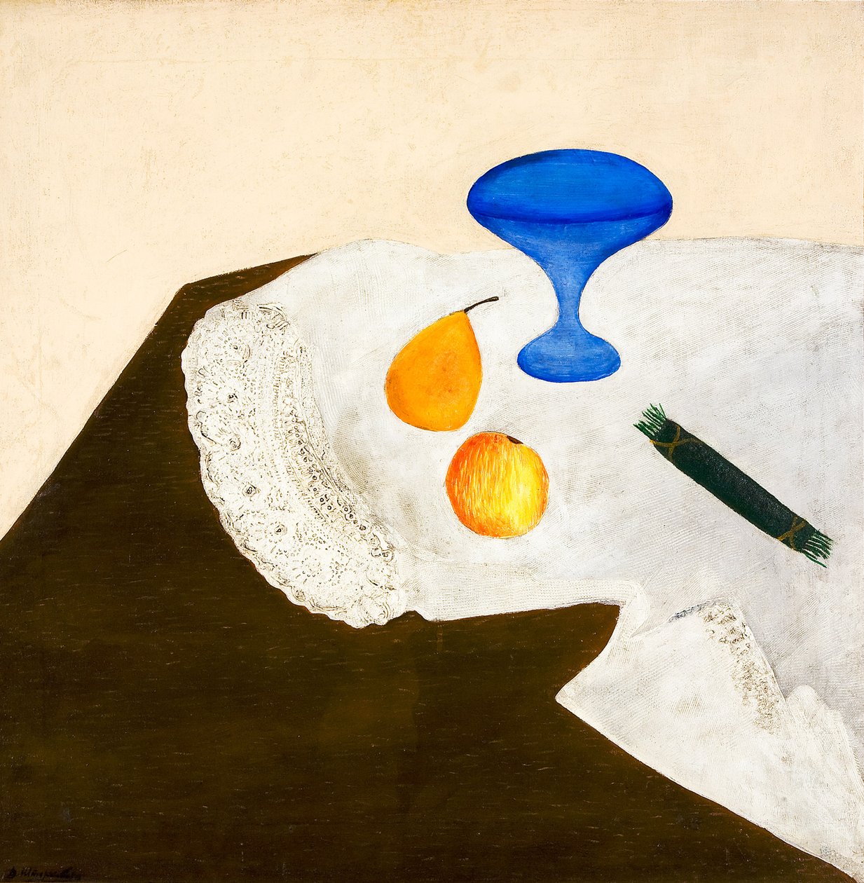 Stilleben med blå vase, 1919. af David Petrovich Sterenberg
