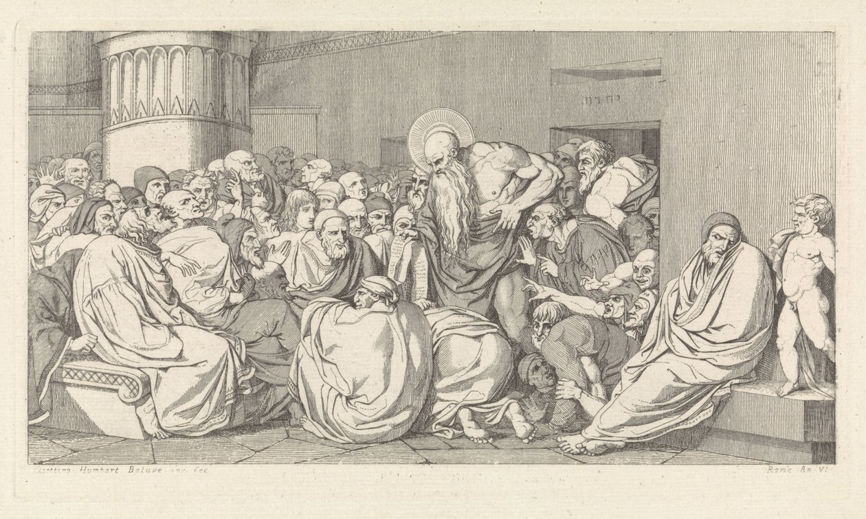 Jeremias foran templet af David Pièrre Giottino Humbert de Superville