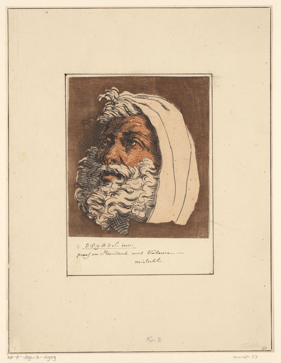 Hovedet af en gammel mand af David Pièrre Giottino Humbert de Superville