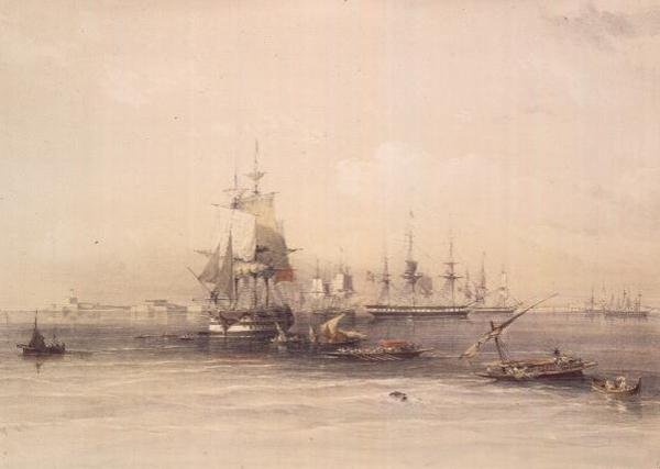 Approach to Alexandria, fra "Egypt and Nubia", Vol.3 (litho) af David Roberts