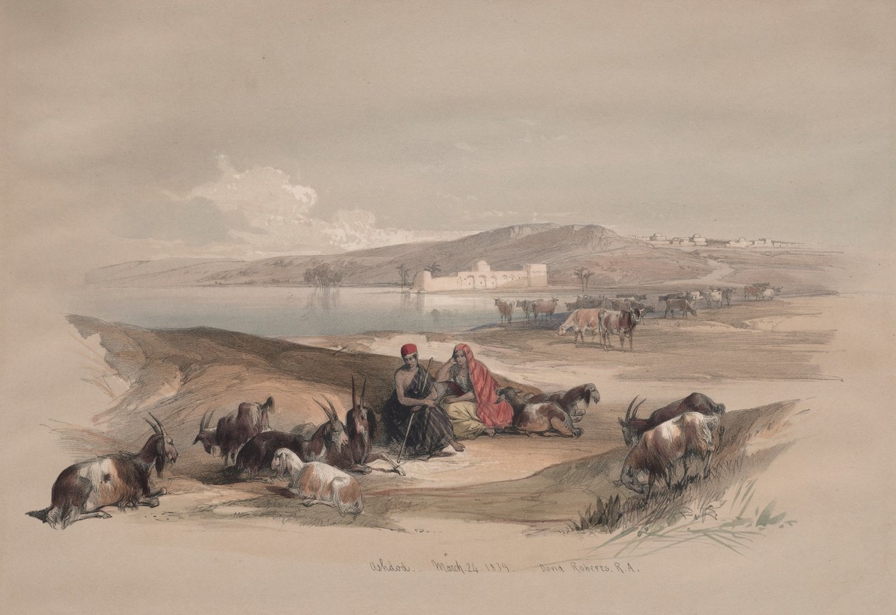 Ashdod, 1839. af David Roberts