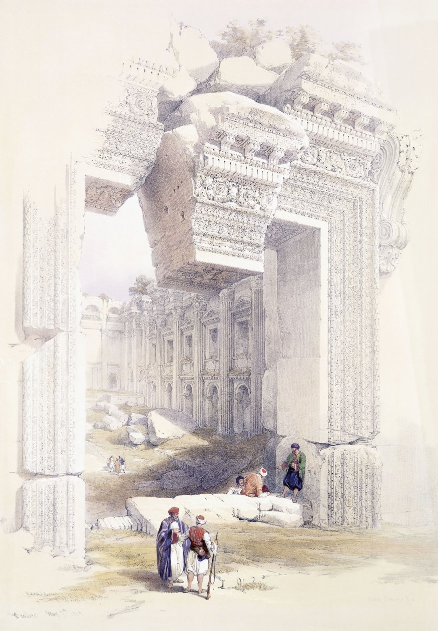 Baalbec, 7. maj 1839, ca. 1842-1849 af David Roberts
