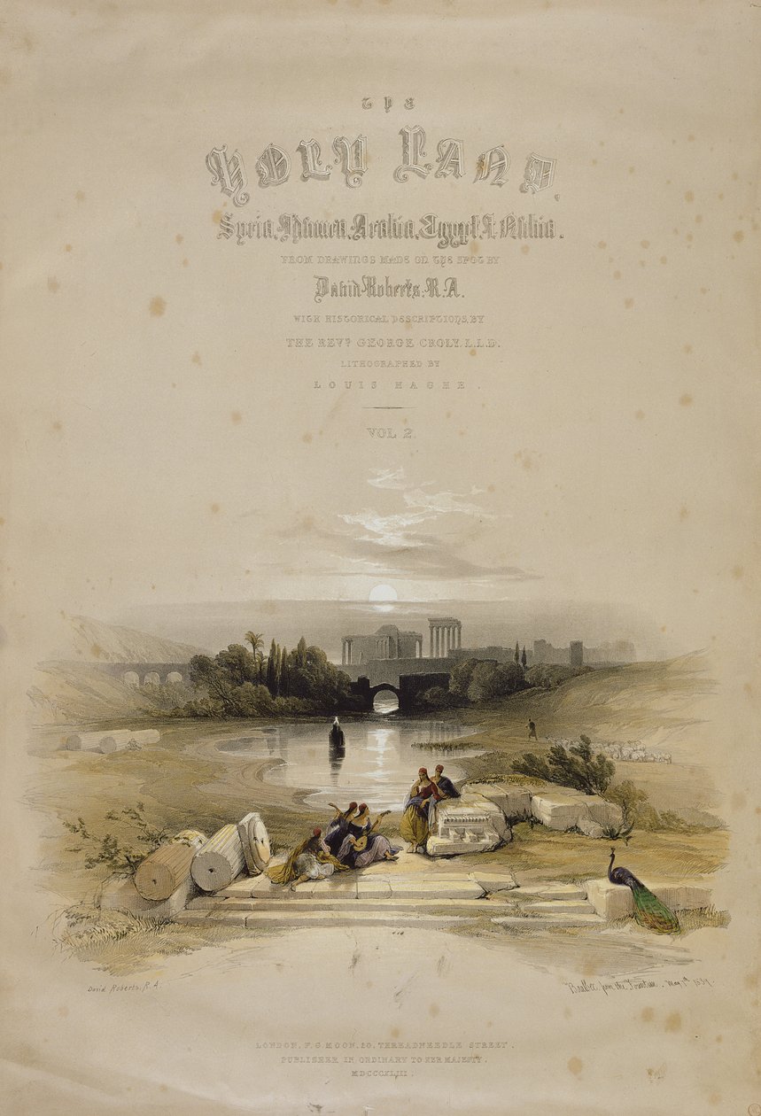 Baalbec from the Fountain, 7. maj 1839, titelblad til bind II af 