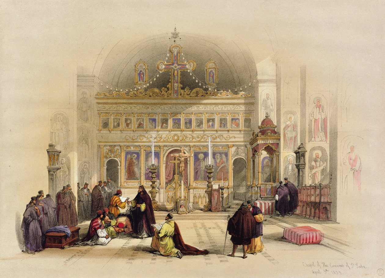 Kapel i klosteret St. Saba, 5. april 1839, fra bind II 