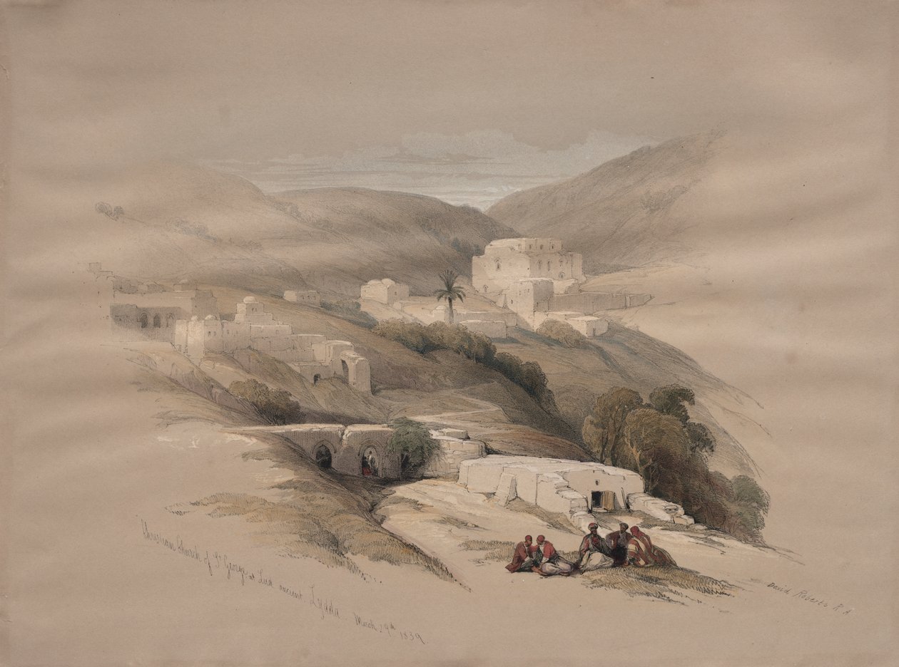 Christian Church of St. George i Ludd, oldtidens Lydda af David Roberts