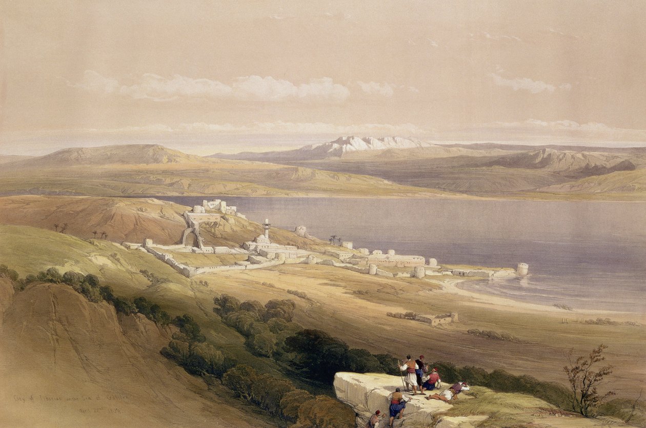Byen Tiberias ved Genesaret Sø, 22. april 1839, plade 38 fra bind I af 