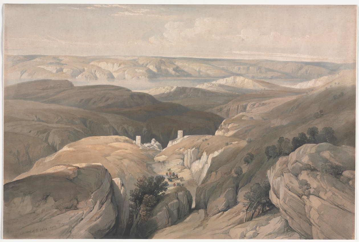 Kloster St. Saba af David Roberts