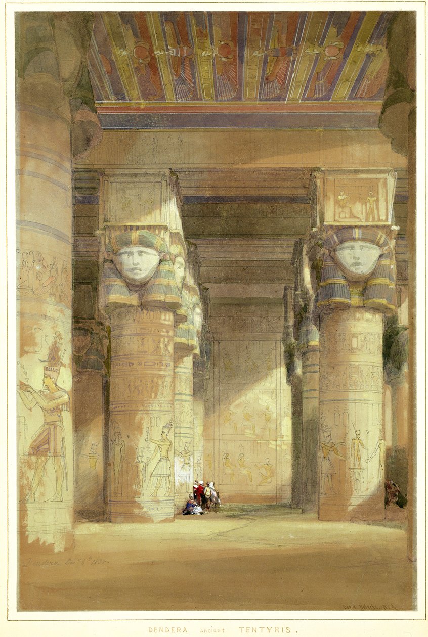 Dendera gamle Tentyris af David Roberts
