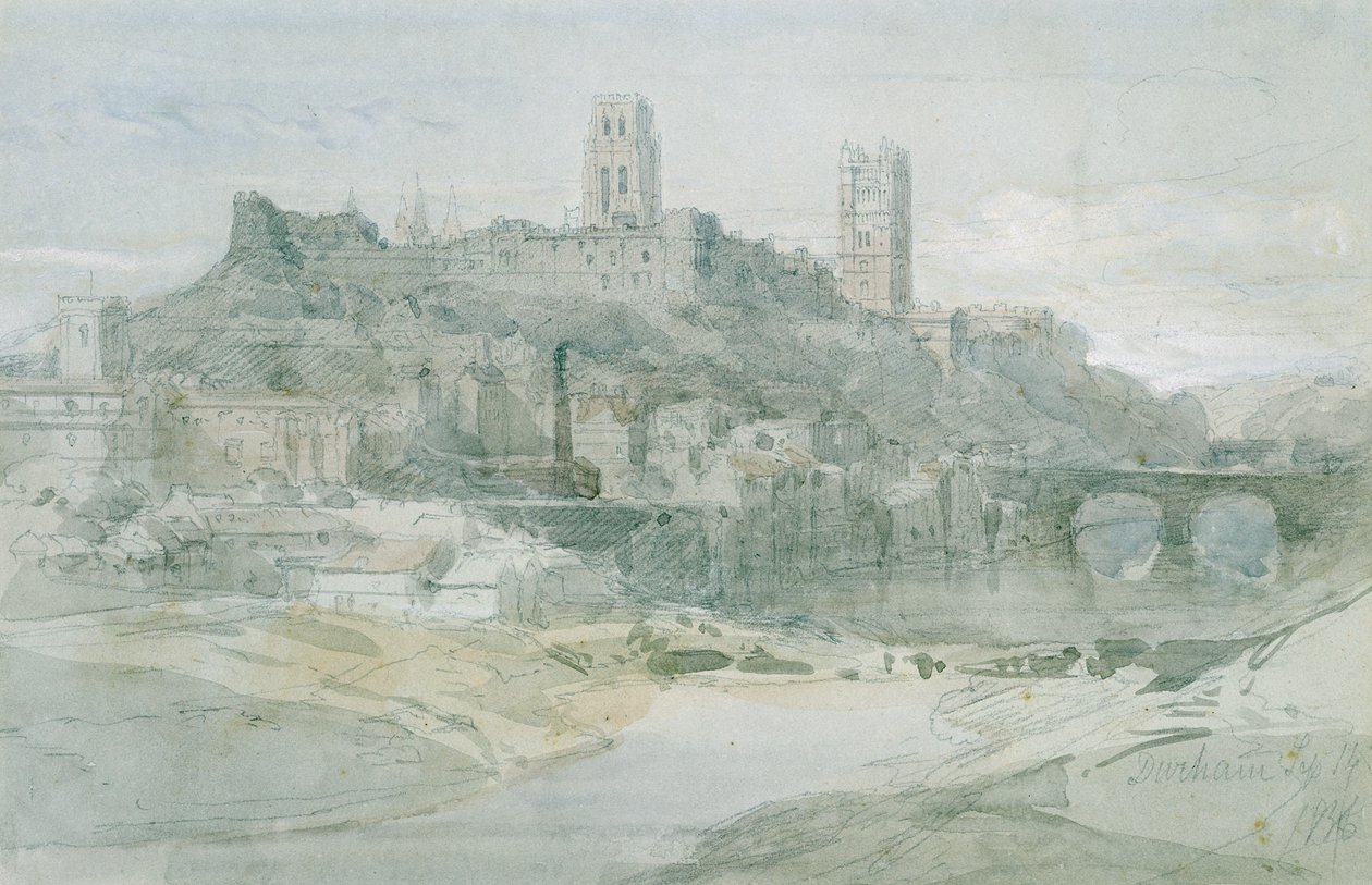Durham, 1836 af David Roberts