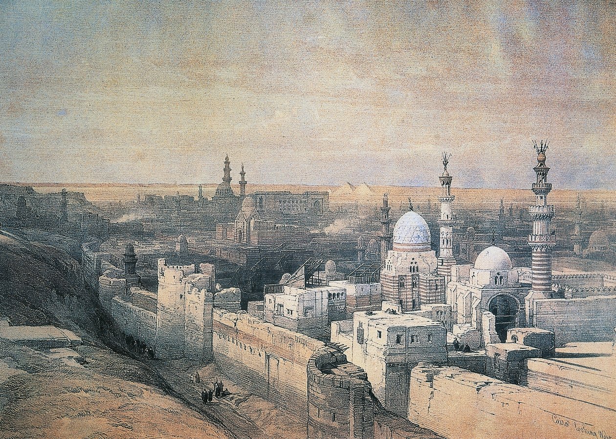 Egypten, Cairo, litografi fra 1839 af David Roberts