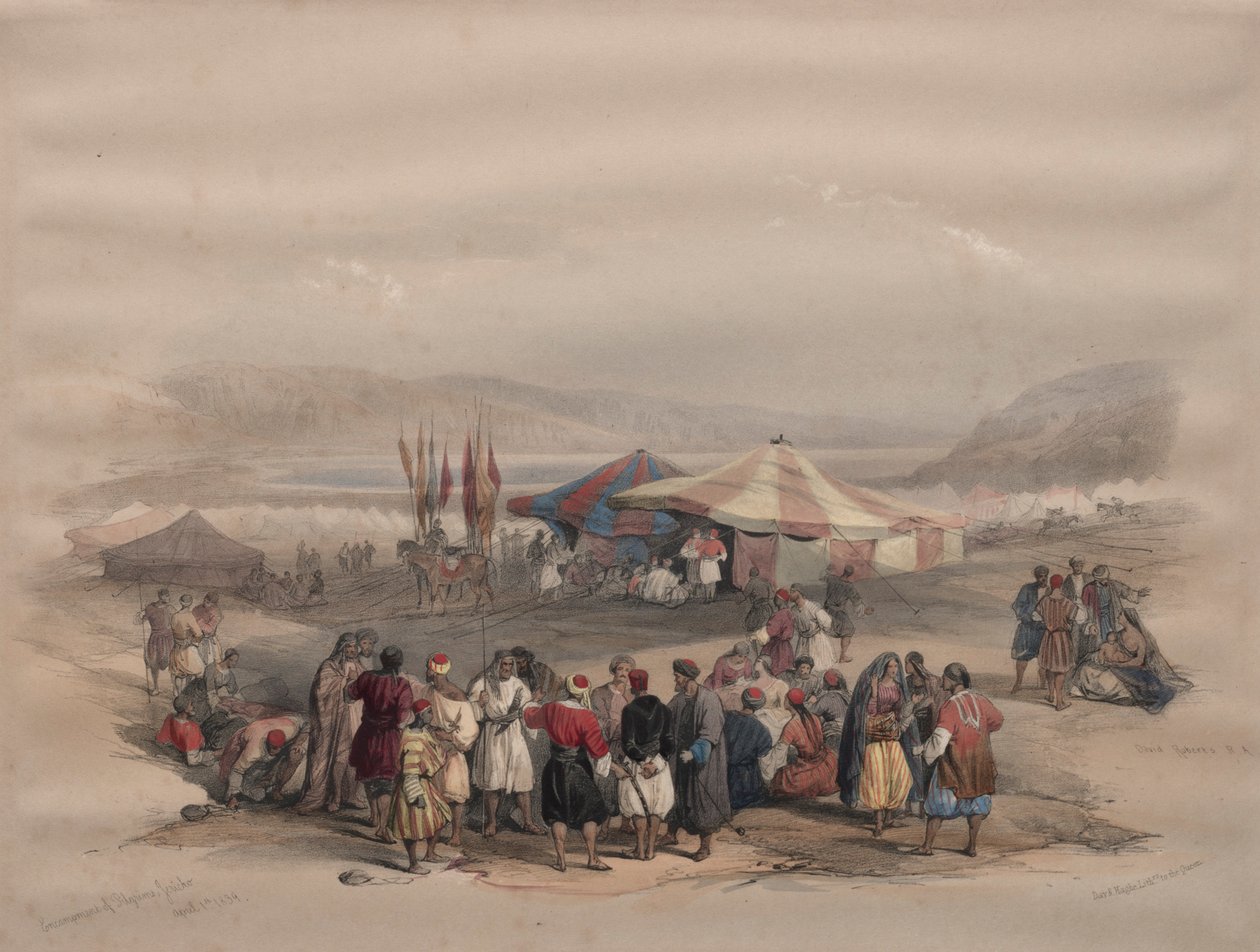 Pilgrimslejr, Jericho, 1839. af David Roberts