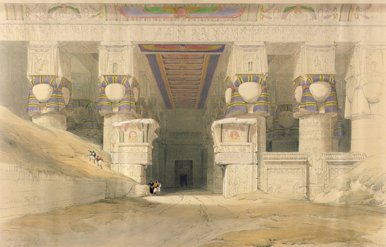 Facaden af Hathors tempel, Dendarah, fra 