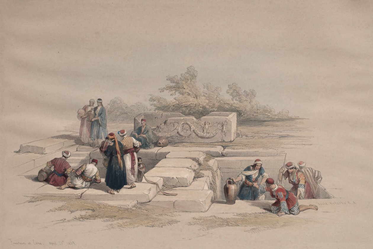 Springvand ved Cana af David Roberts