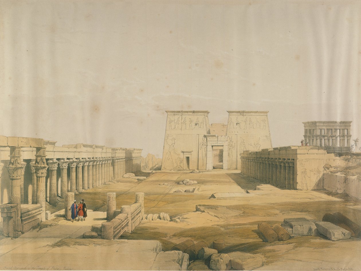 Grand Approach to the Temple of Philae, Nubia, from Egypt and Nubia, Vol.1 af David Roberts