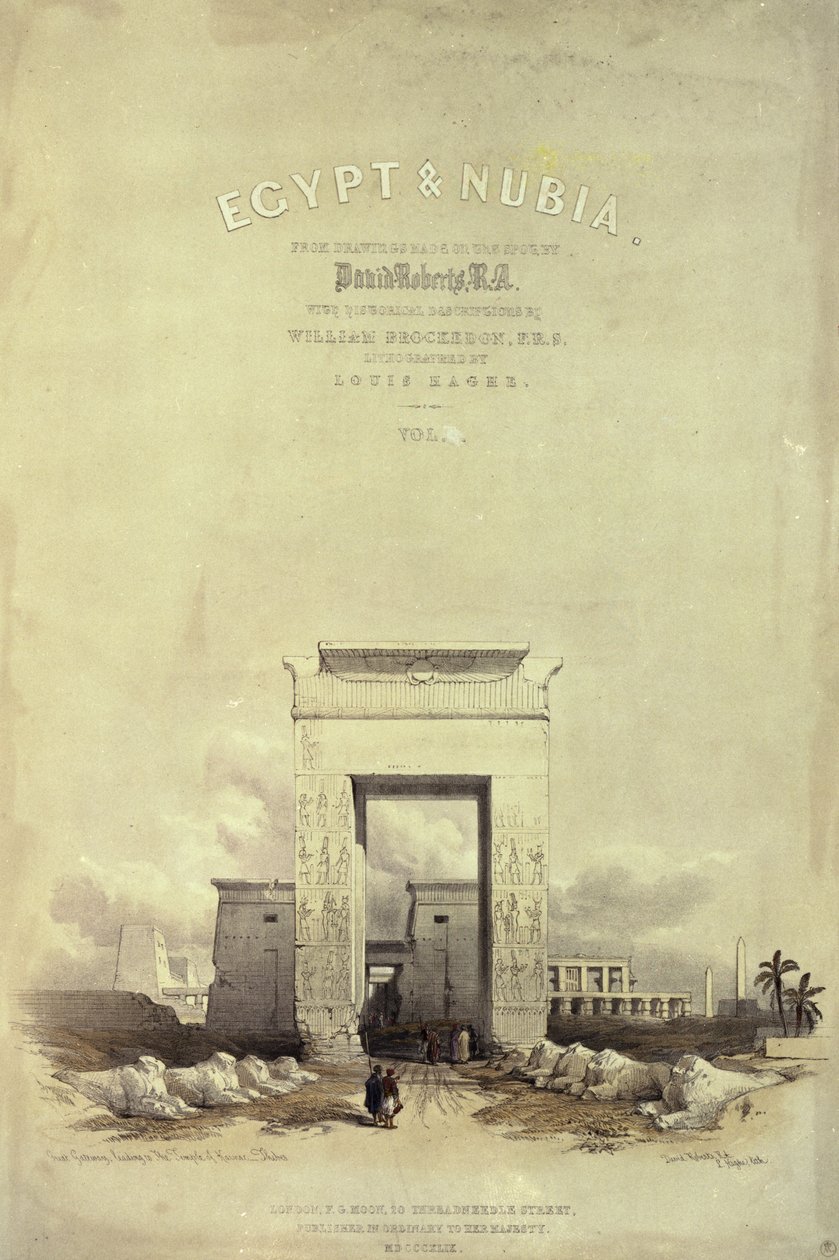 Great Gateway, der fører til Karnak-templet, titelblad til 