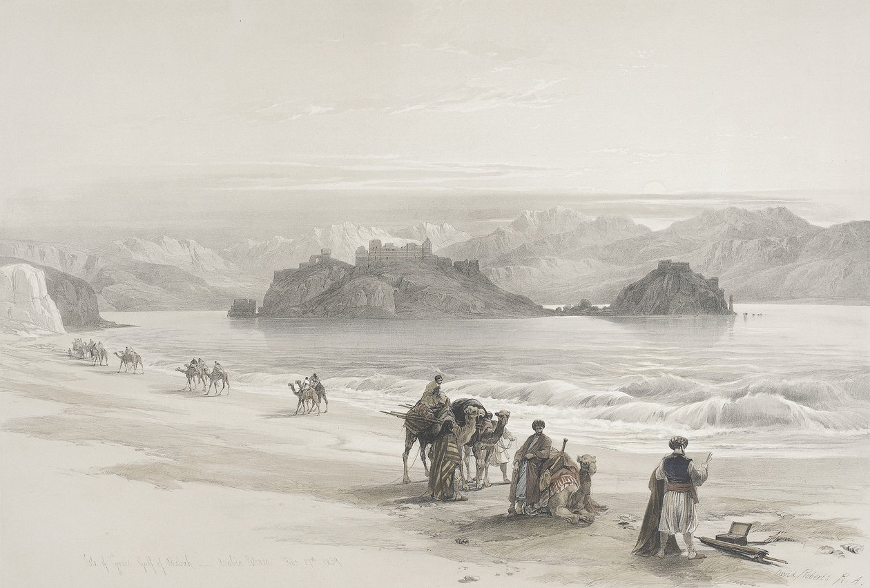 Graia-øen, Akaba-bugten af David Roberts