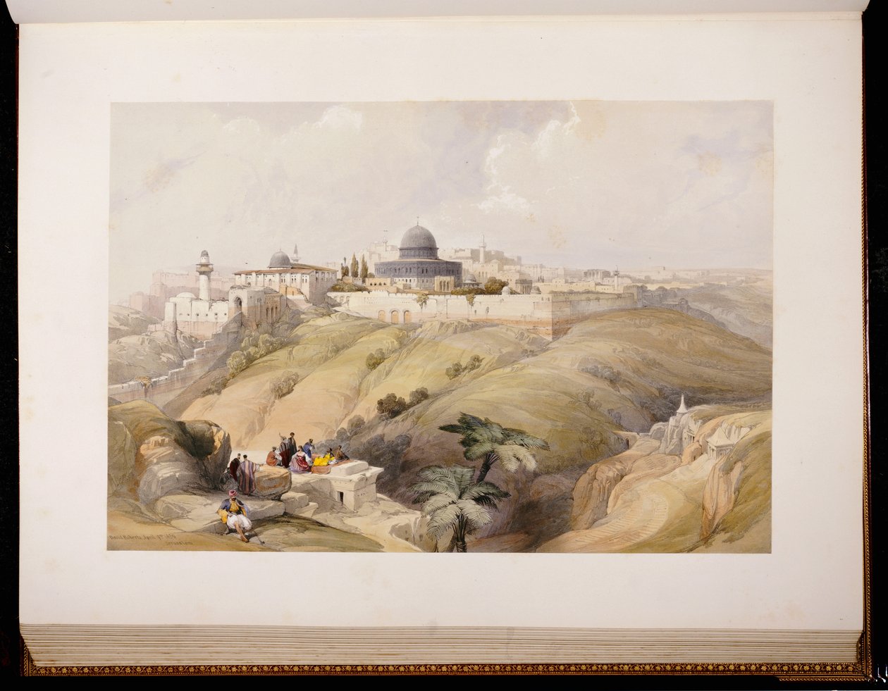 Jerusalem, April 9th 1839, engraved by Louis Haghe, 1843dani af David Roberts
