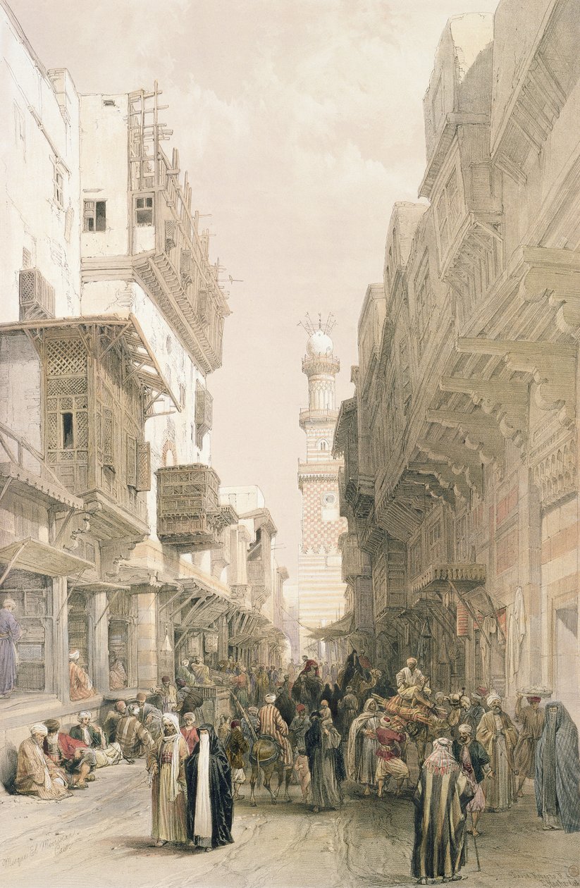 Moskeen El Mooristan, Cairo, fra Egypten og Nubien, Vol.3 af David Roberts
