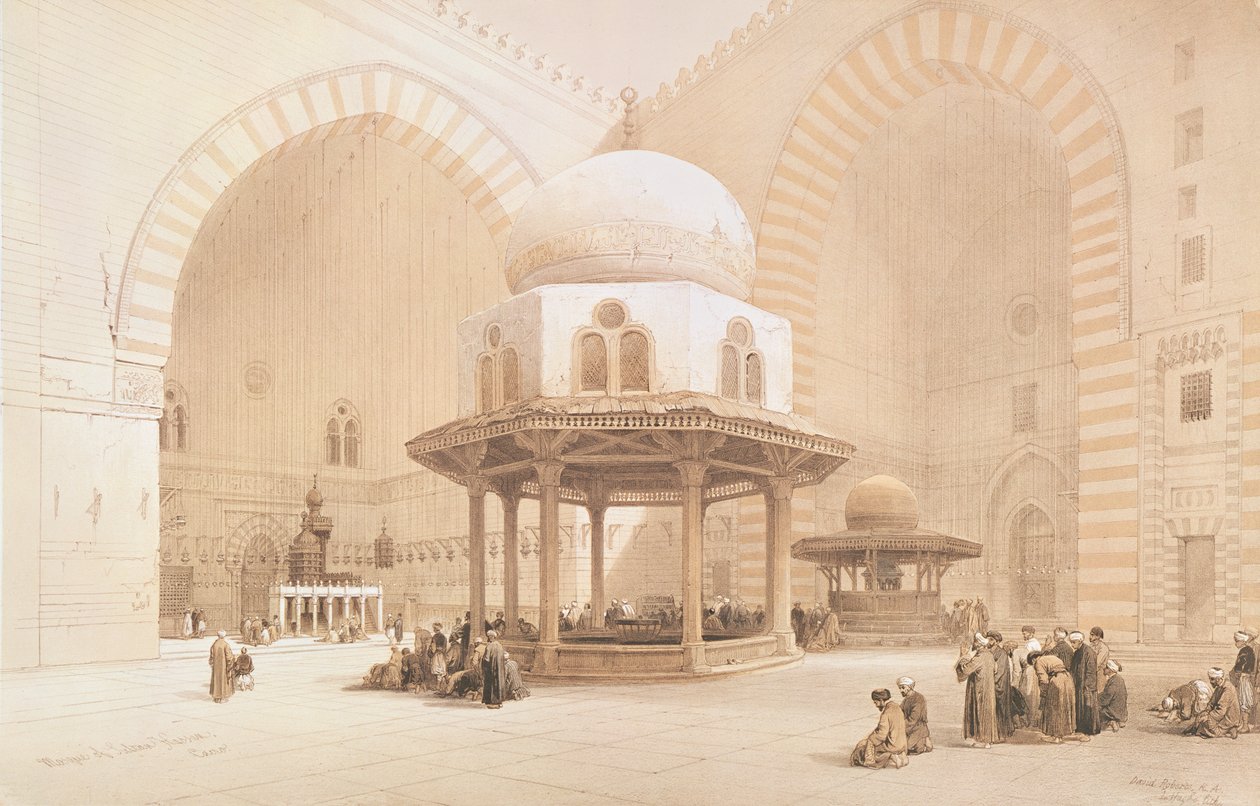 Sultan Hassans moske, 1848 af David Roberts